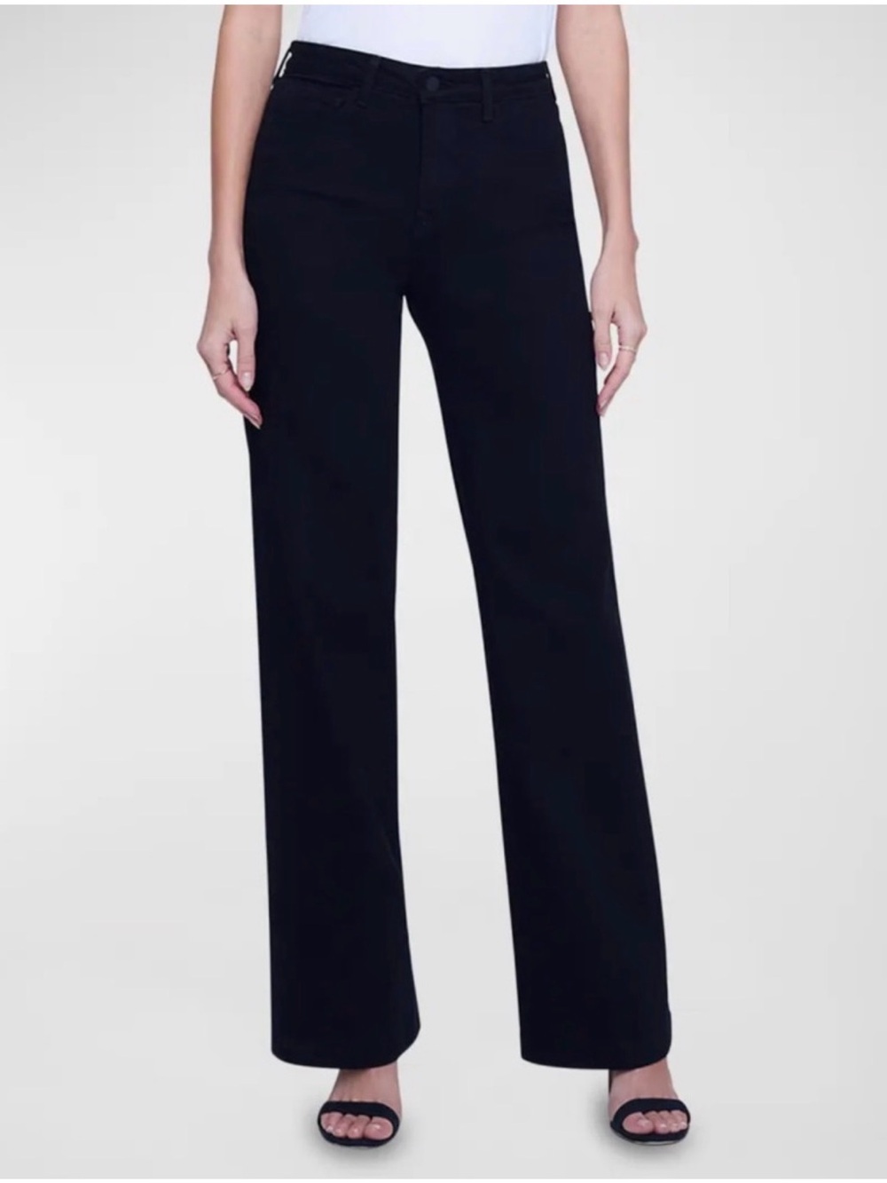 NWT L’AGENCE Clayton Ponte High Rise Wide Leg Pants Black 32 - Picture 5 of 16
